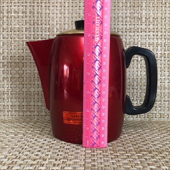 Red Aluminum IL-O-VAN Anodised Coffee Pot-New Old Stock - Picture 14 of 16